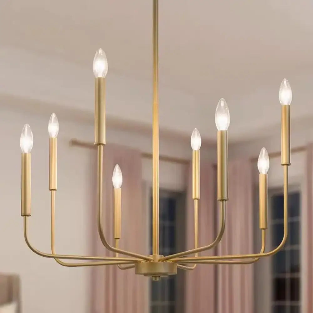 Retro Industrial Candle Chandelier Light for Bedroom and Study