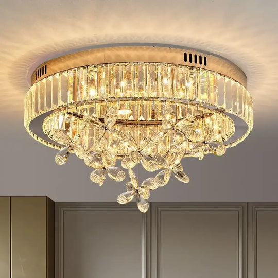 LED Light Luxury Crystal Ceiling Light Master Bedroom Atmospheric Lighting High End Decorative Fixture Balcony Entrance