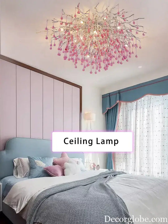 Creative Tree Branch Chandelier - Illuminate Your Bedroom or Girl&