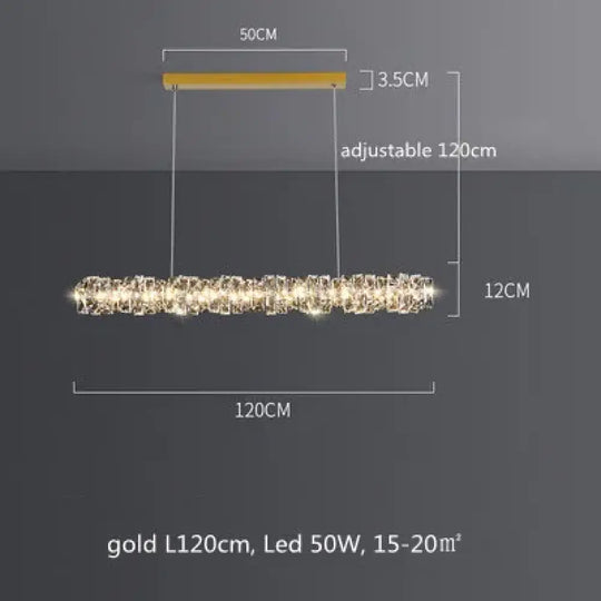 Sophisticated Crystal LED Pendant Lights - Dimmable, Ideal for Living and Dining Rooms - Luxurious Ring Design - DecorGlobe