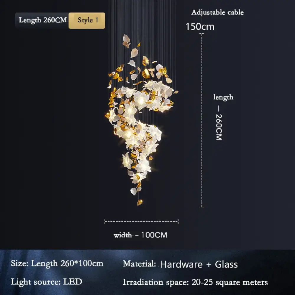 Decor globe Loft Crystal Ceiling Chandelier - Luxury Crystal Hanging Light for Staircases, Living Rooms, and Modern Villa Elegance - DecorGlobe