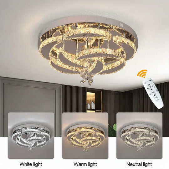 Flower Led Ceiling Lamp Modern Crystal Drop Chandelier Pendant Light Ceiling Light Home Decor Fixtures Living Room RC