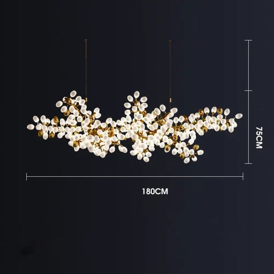 Designer Oval Glass Grape Chandelier for Living Room Decor 180CM / Cold White