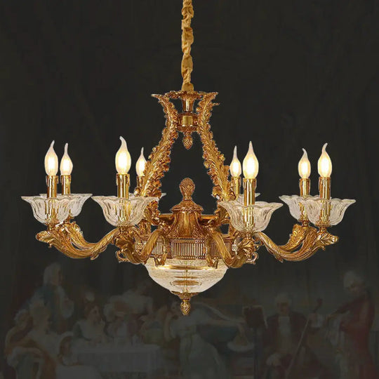 French Copper Crystal Chandelier for Living Room &amp; Villa 8 heads (diameter 88cm, height 61cm)