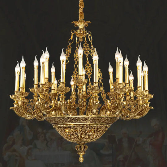 French-Style Copper Crystal Chandelier for Luxury Villas