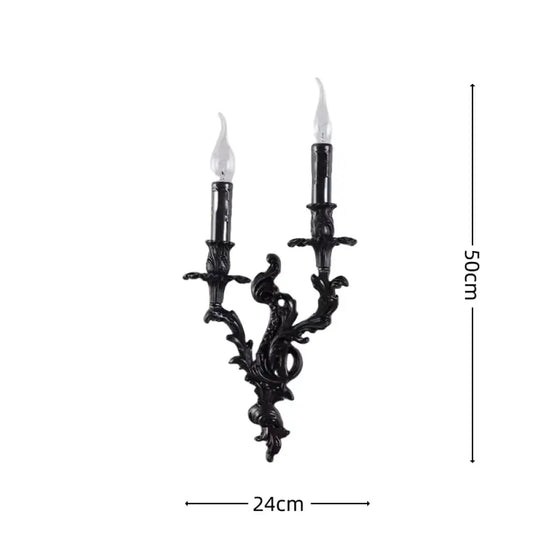 European Nordic 2 heads/3 heads/5 heads Classic Vintage Sconces Royal Lamp Copper Candle Light Hotel Retro Wall Lamps