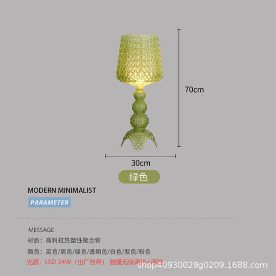 Italian Minimalist Living Room Hotel Decoration Nordic Modern Bedroom Study Hollow Wine Glass Table Lamp Atmosphere
