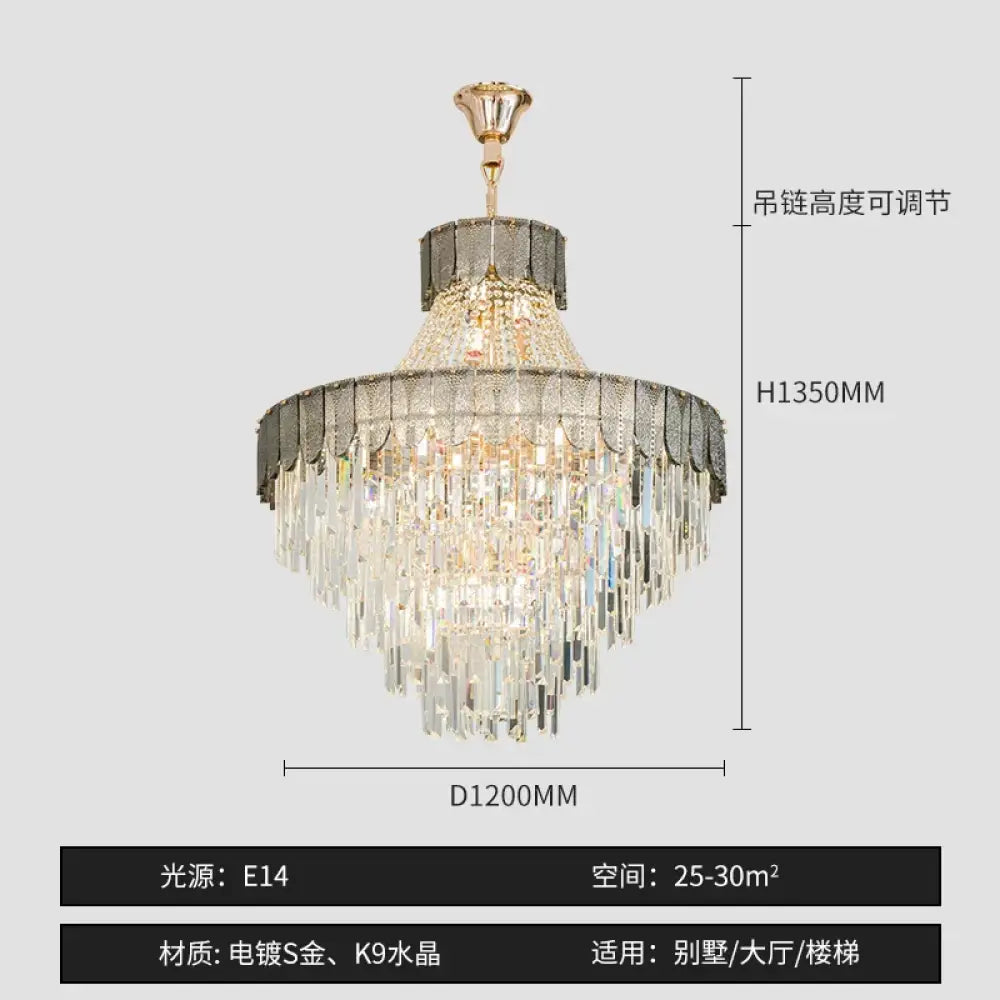 High-End Crystal Chandelier - Artistic Lighting for Living and Dining Spaces, Luxury Hotels, and Duplex Homes - DecorGlobe