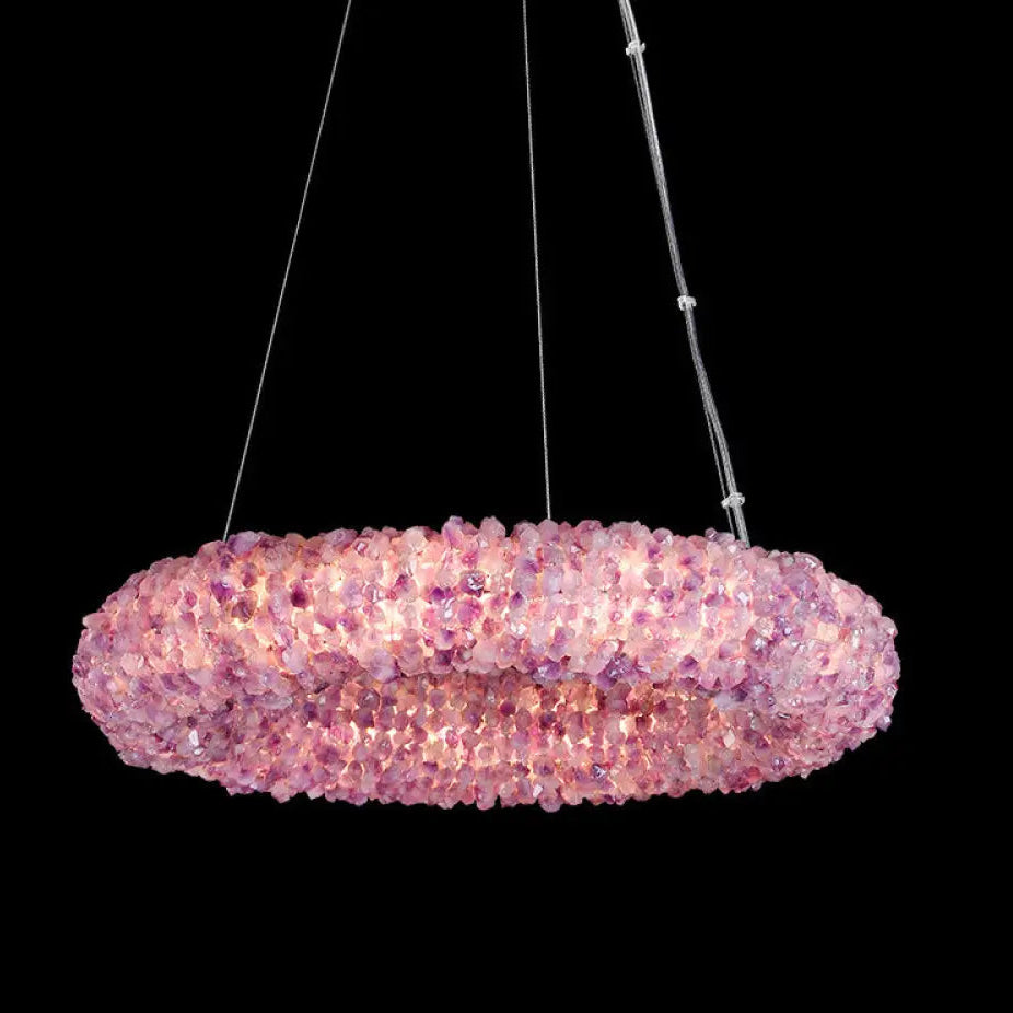 High-End Natural Crystal Chandelier for Living & Bedroom