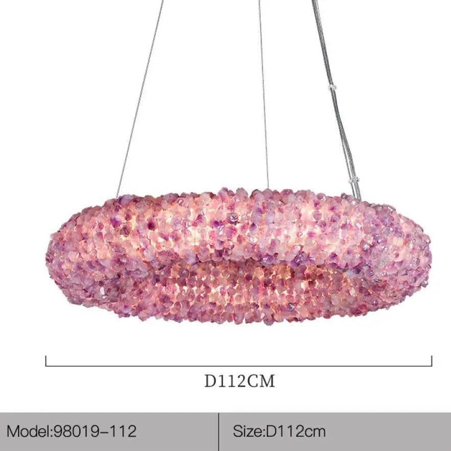 High-End Natural Crystal Chandelier for Living &amp; Bedroom D112cm