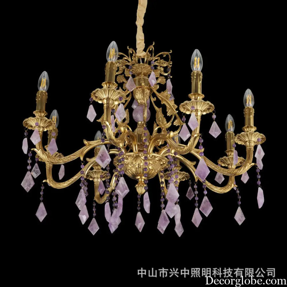 European Luxury Crystal Suspended Chandelier D76 H68cm