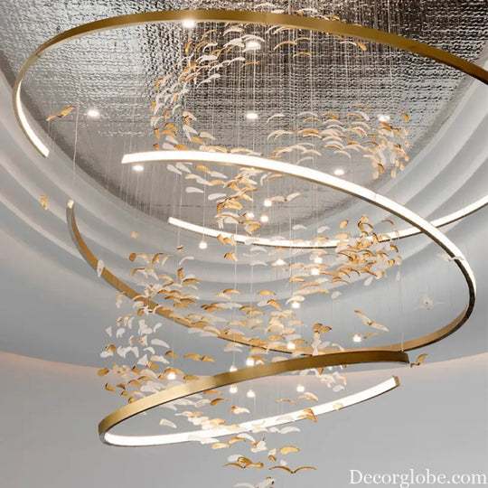 Isolde Custom Build Leaf Ring Chandelier custom / custom / Custom|Modern Chandelier