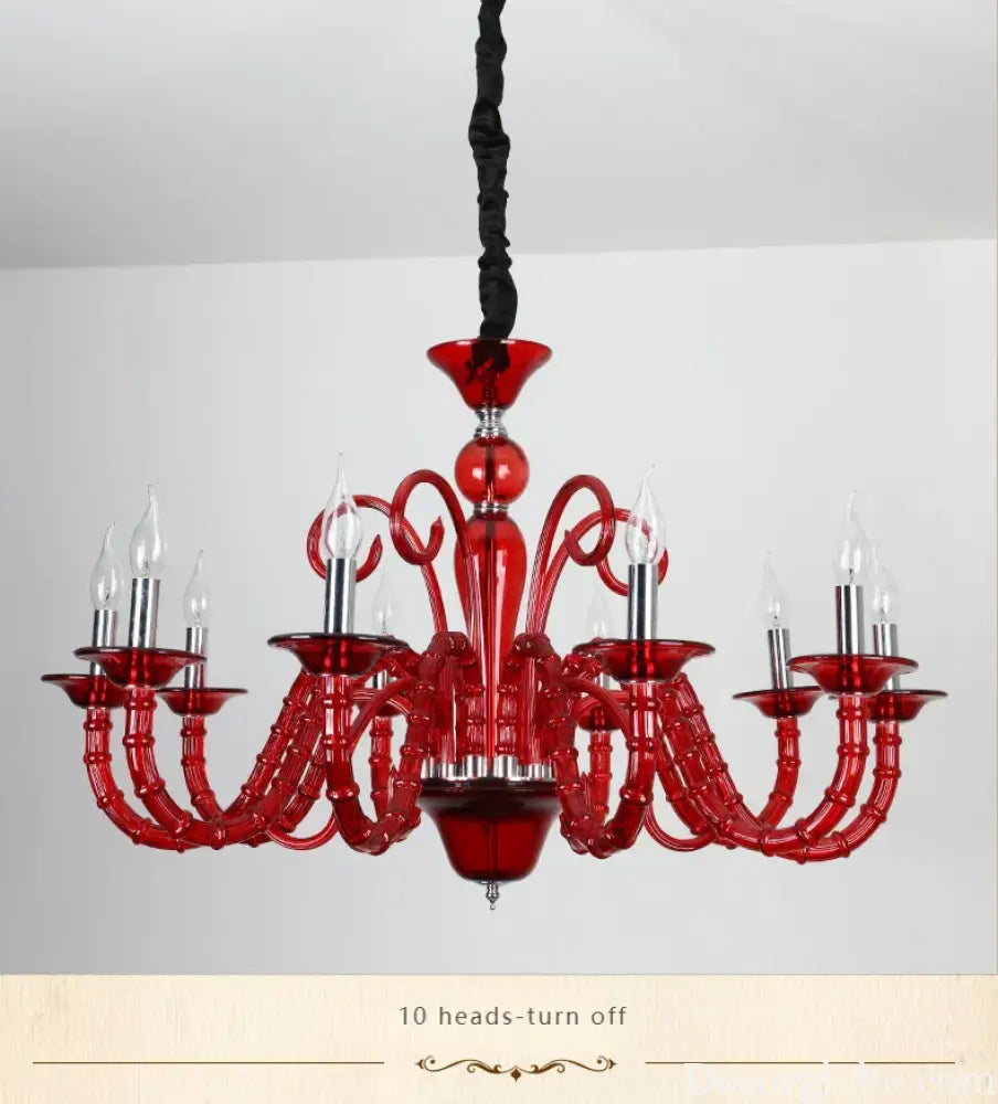European Style Red Crystal Light for Wedding Celebration Bedroom LED Light KTV Private Room Corridor Corridor Corridor
