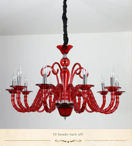 European Style Red Crystal Light for Wedding Celebration Bedroom LED Light KTV Private Room Corridor Corridor Corridor
