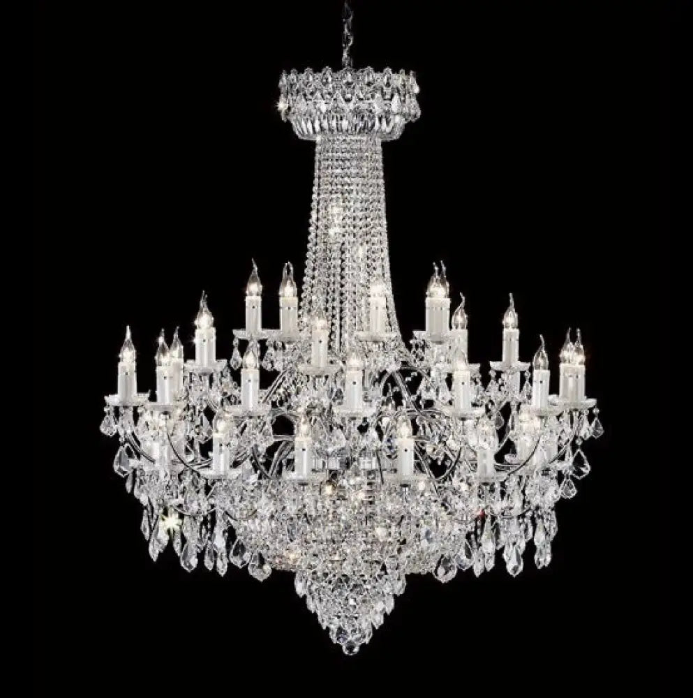 European-Style Living Room Crystal Chandelier Duplex Floor-To-Ceiling Light Fixture Luxurious and Grand Chandelier for