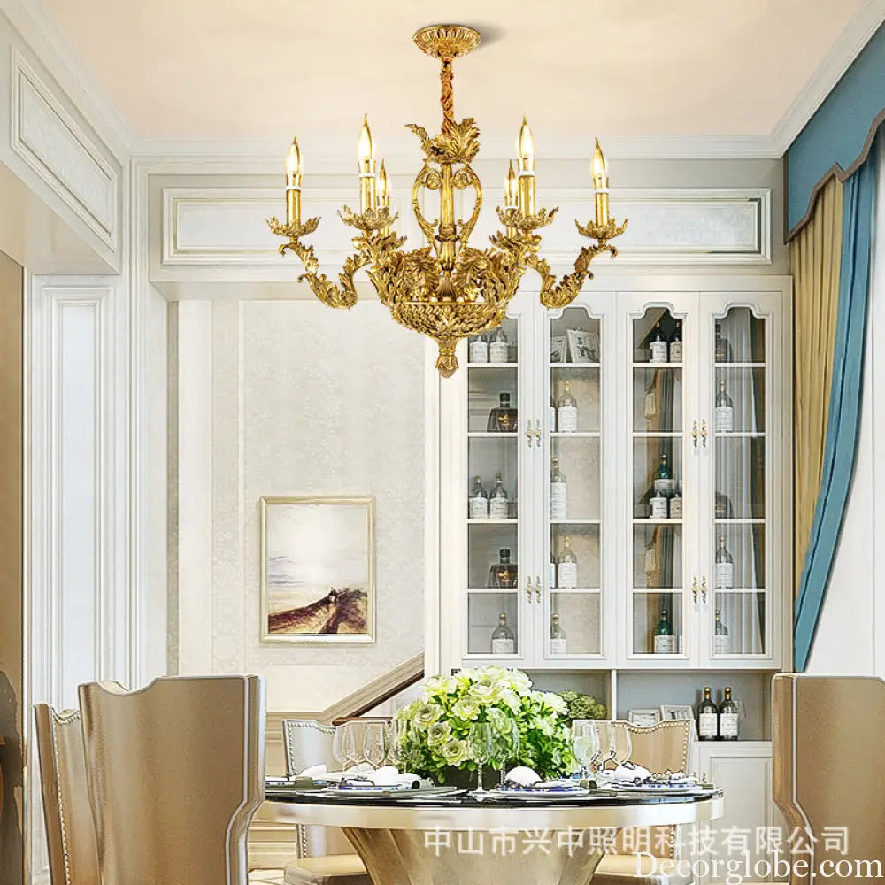 Layla - European-Style Pure Copper Branch Chandelier - DecorGlobe