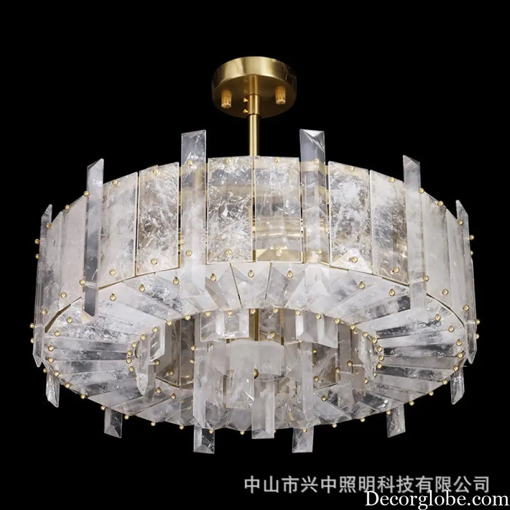Light Luxury Crystal Chandelier for Living &amp; Dining Room Spaces D60cm
