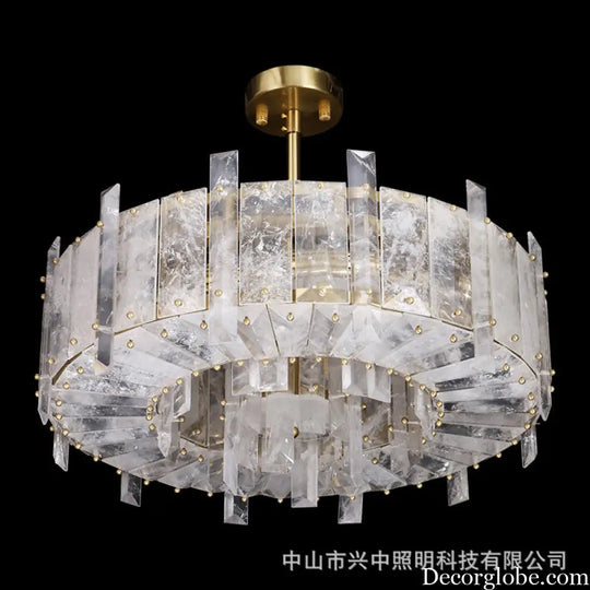 Light Luxury Crystal Chandelier for Living &amp; Dining Room Spaces D60cm