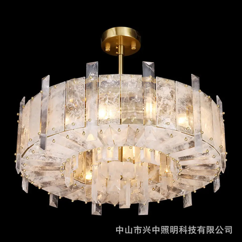 Light Luxury Crystal Chandelier for Living & Dining Room Spaces D60cm
