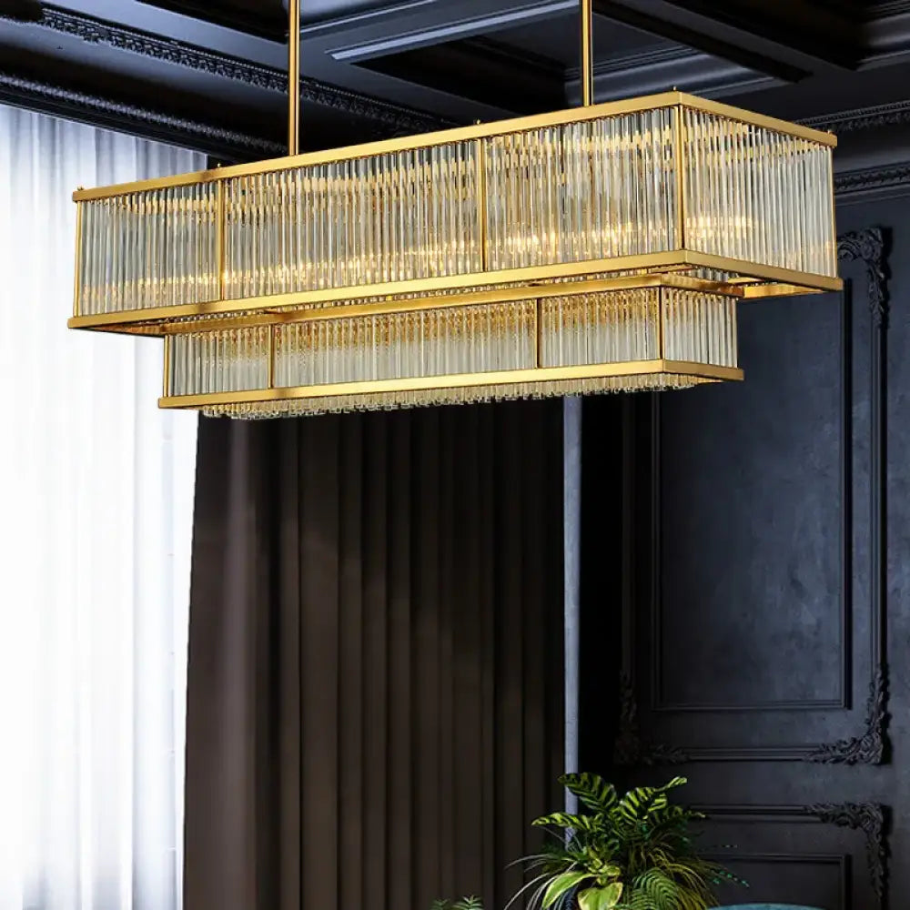 Luxurious Plate Gold LED E14 Chandelier - Elevate Your Living Room with LED Pendant Chandelier Lighting - DecorGlobe