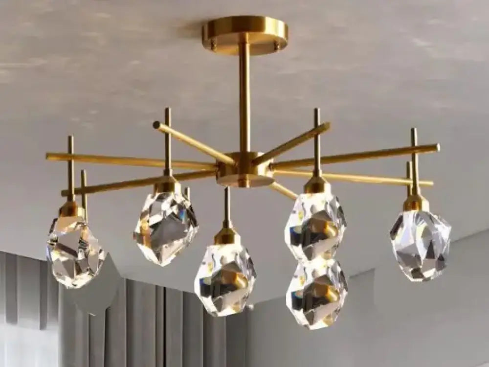 Luxury Crystal Living Room Chandelier - Modern Decor Pendant Light Fixture for Bedrooms, Dining Areas, Kitchens, and Home Decoration - DecorGlobe