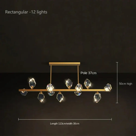 Luxury Crystal Living Room Chandelier - Modern Decor Pendant Light Fixture for Bedrooms, Dining Areas, Kitchens, and Home Decoration - DecorGlobe