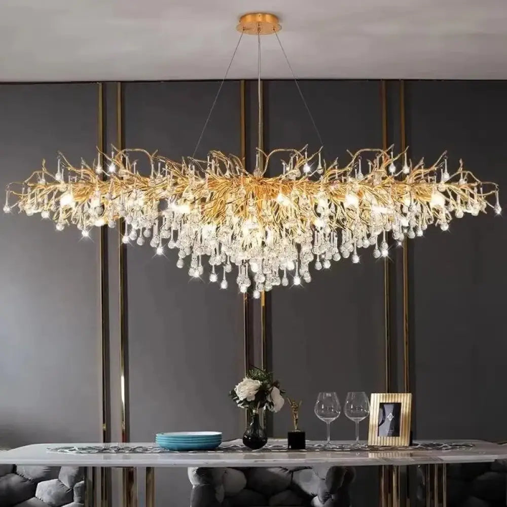 Maison - Modern Luxury Crystal  Water Drop Pendant Light, Perfect for Living Rooms, Bedrooms, Hotels, Villas, and Indoor Decor - DecorGlobe