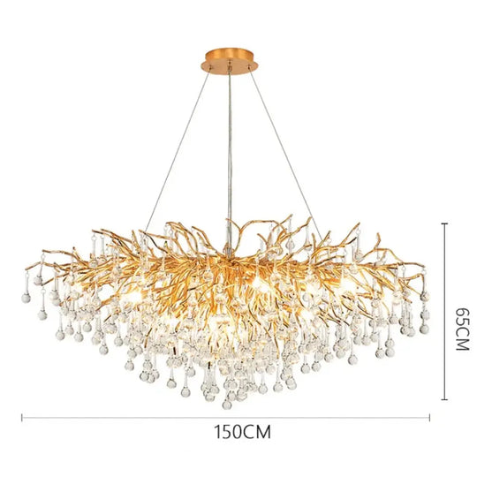 Maison - Modern Luxury Crystal  Water Drop Pendant Light, Perfect for Living Rooms, Bedrooms, Hotels, Villas, and Indoor Decor - DecorGlobe