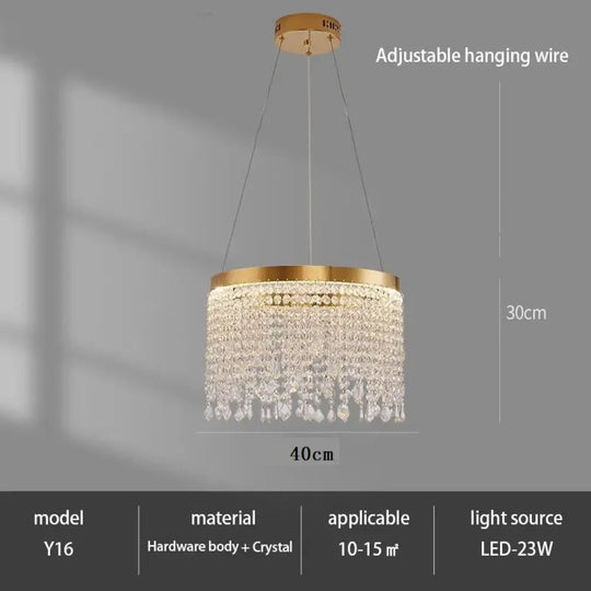 Modern LED Crystal Chandelier - Elegant Lighting Fixture for Living Room, Dining Room, Kitchen, and Home Lighting Decor - DecorGlobe
