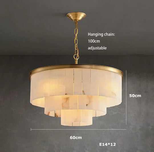Modern Natural Marble LED Living Room Chandeliers - Elegant Lighting Fixtures for Staircases, Lofts, and Dining Rooms - DecorGlobe