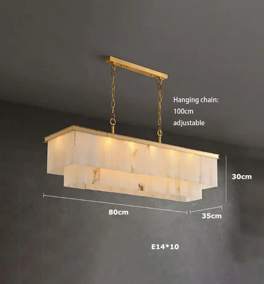 Modern Natural Marble LED Living Room Chandeliers - Elegant Lighting Fixtures for Staircases, Lofts, and Dining Rooms - DecorGlobe