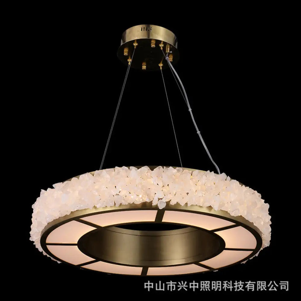Modern Round Crystal Chandelier for Living & Dining Room D70cm