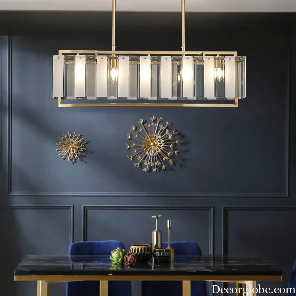 New Modern Glass Chandelier - Luxury Round Design with Creative Gold Accents for Stylish Home Illumination - DecorGlobe