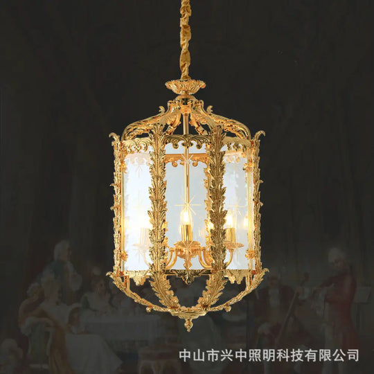 French Vintage Crystal Copper Chandelier for Small Spaces Diameter 50cm height 75cm