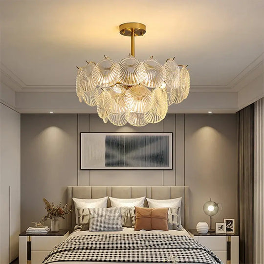 Nordic Postmodern Glass Chandelier - Simple Elegance for Your Living Room, Dining Room, Bedroom, and Study - DecorGlobe