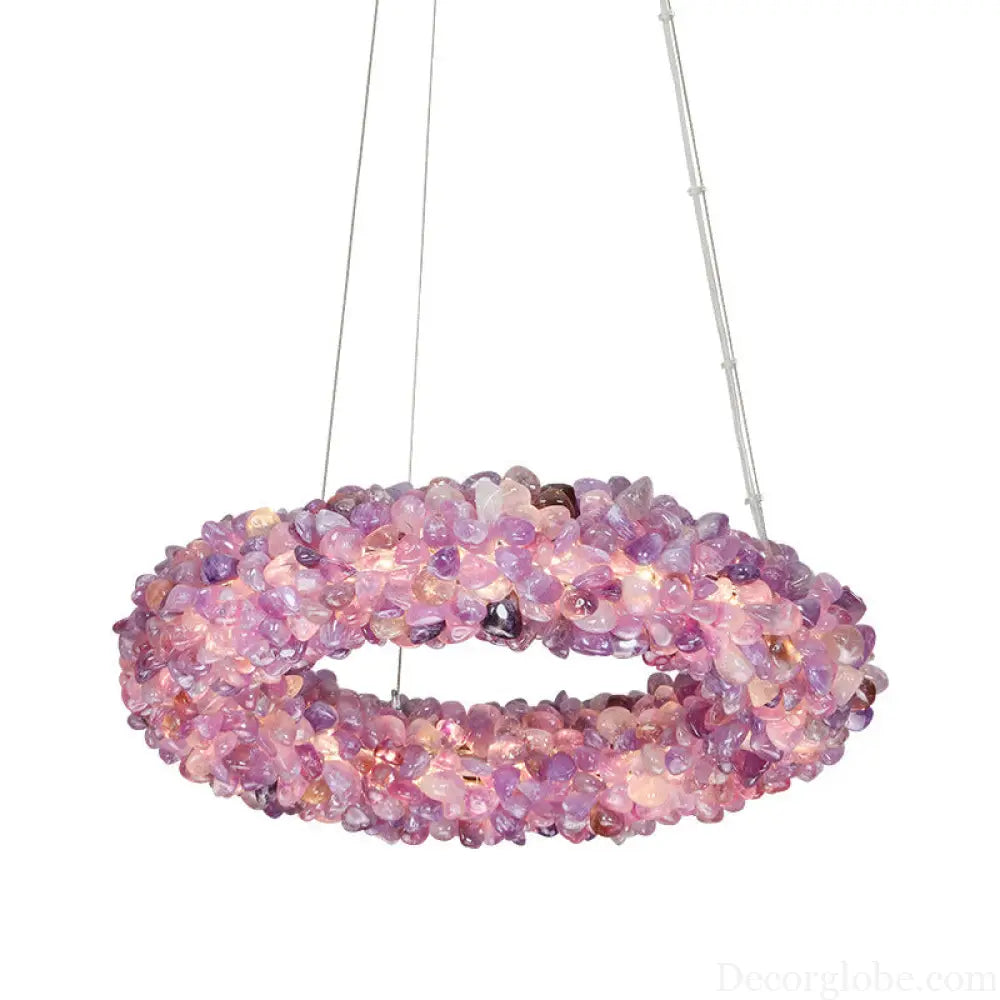 Natural Crystal Chandelier for Living Room Bedroom &amp; Restaurant