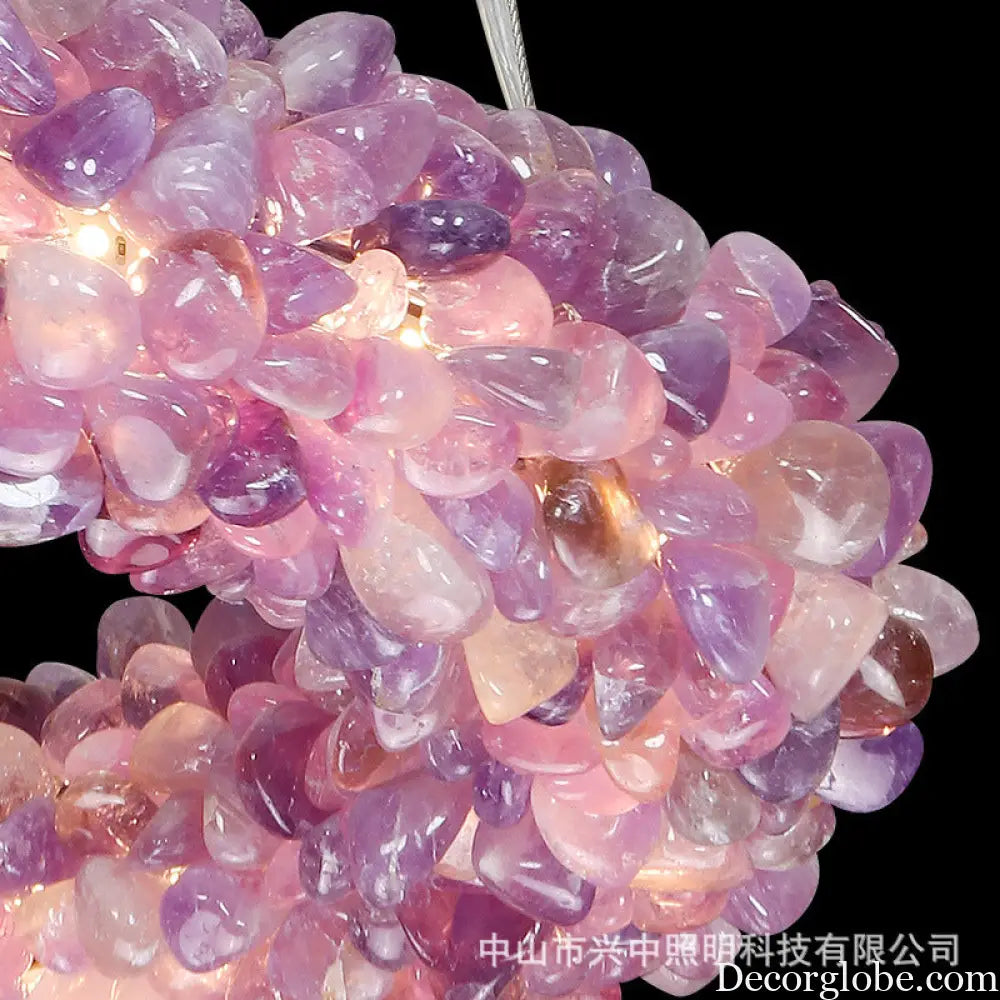 Natural Crystal Chandelier for Living Room Bedroom &amp; Restaurant