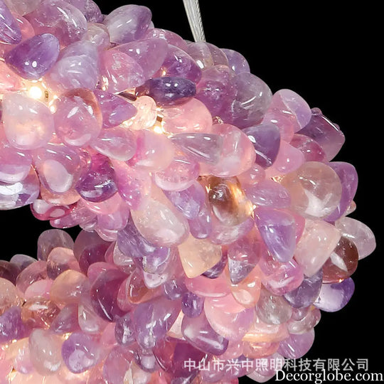 Natural Crystal Chandelier for Living Room Bedroom &amp; Restaurant
