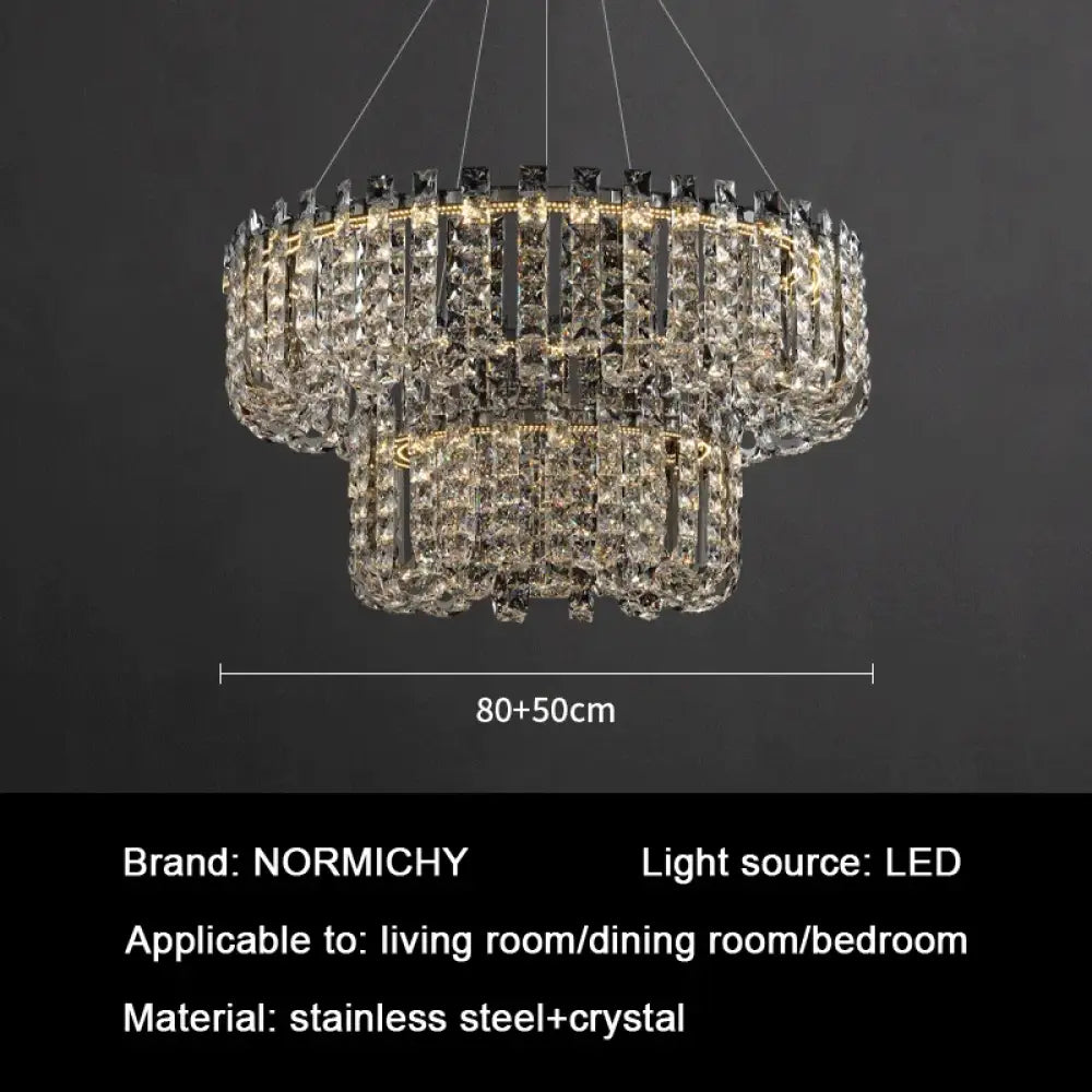 Modern Luxury Crystal LED Chandeliers - Illuminating Elegance for Living and Dining Rooms - DecorGlobe