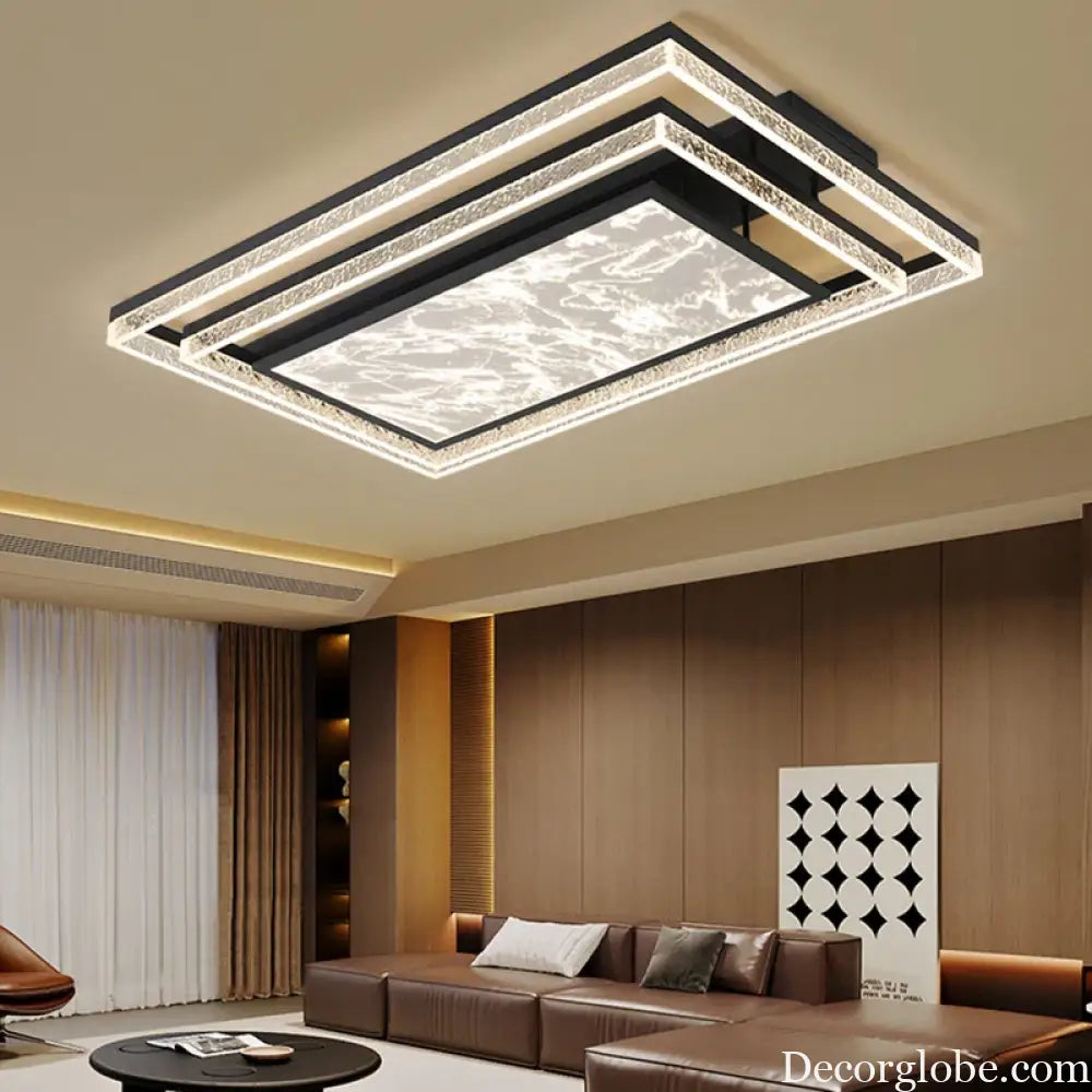 Modern Living Room Led Lights Square Creative LED Ceiling Lamp Bedroom Ceiling Pendant Lamp Indoor Home Dining Room