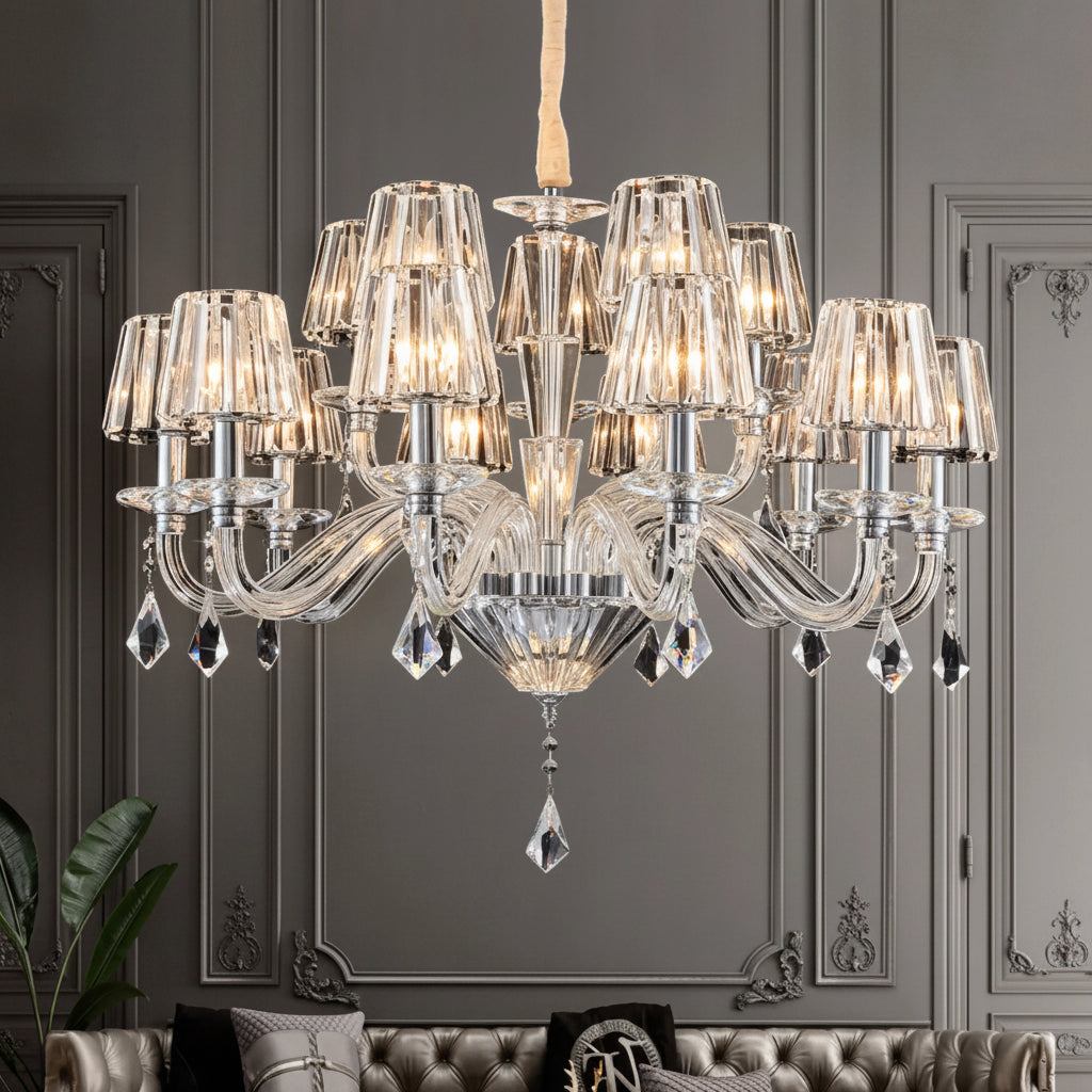 European-Style Living Room Crystal Chandelier 2024 Simple Modern Bedroom Study Lamp Light Luxury Villa Dining Room Main