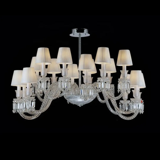 European-style Stair Crystal Chandelier Restaurant Bedroom Lamp Luxury Atmospheric Villa Living Room Lamp Restaurant